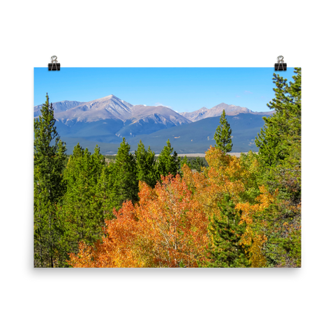 Mount Elbert at 14,439 is a towering presence south of Leadville - print