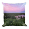 Sunset over marsh Throw Pillow