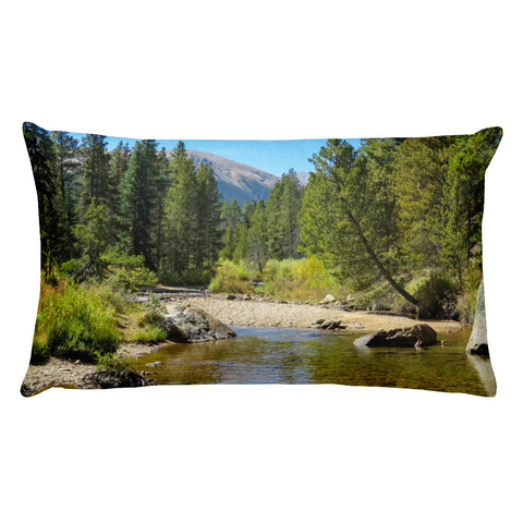 Mountain stream Throw Pillow