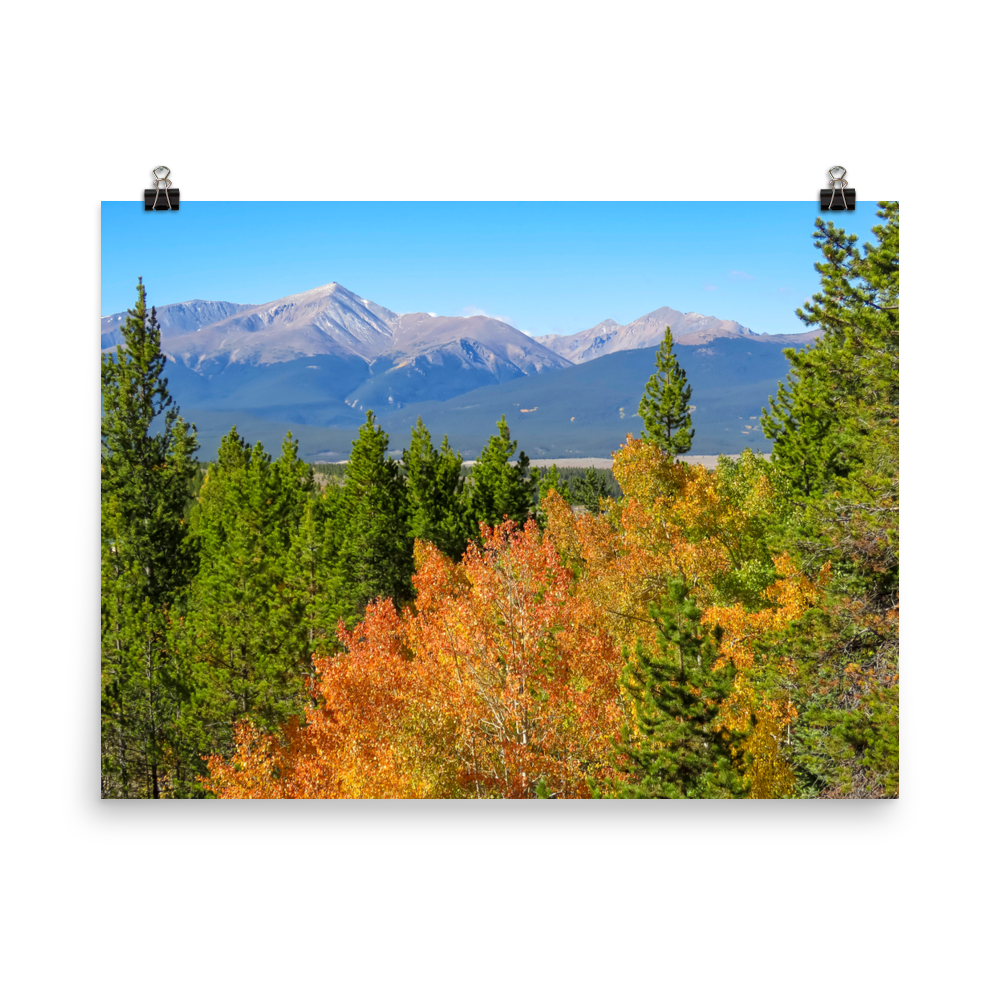 Mount Elbert at 14,439 is a towering presence south of Leadville - print