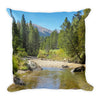 Mountain stream Throw Pillow