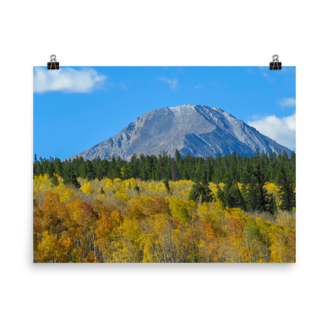 Mount Hope standing in a sea of aspens - print