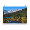Photo paper poster of Long Lake in Brainard Lake Recreation Area of beautiful Colorado