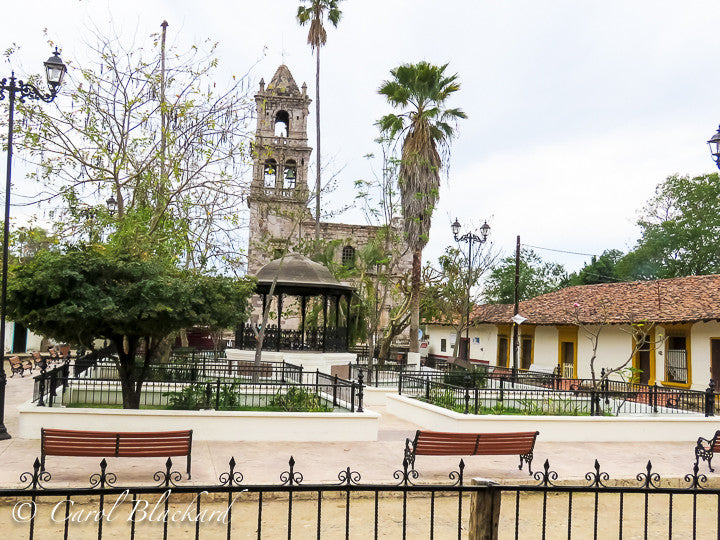 Mexican church with bell tower